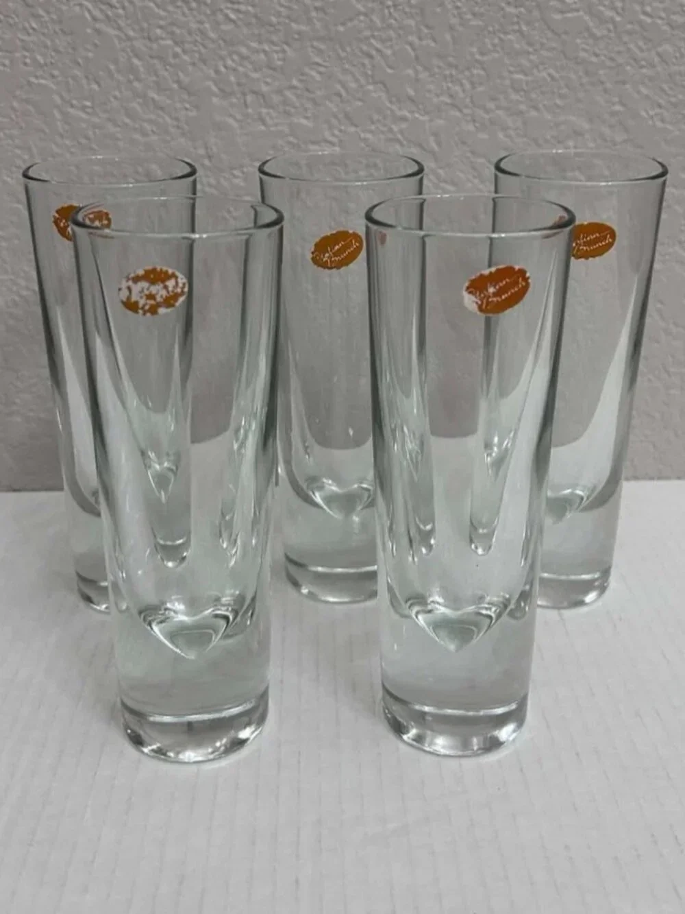 Vtg Carlo Moretti Italian Brunch Bullet Glasses Weighted Barware - Set of 5